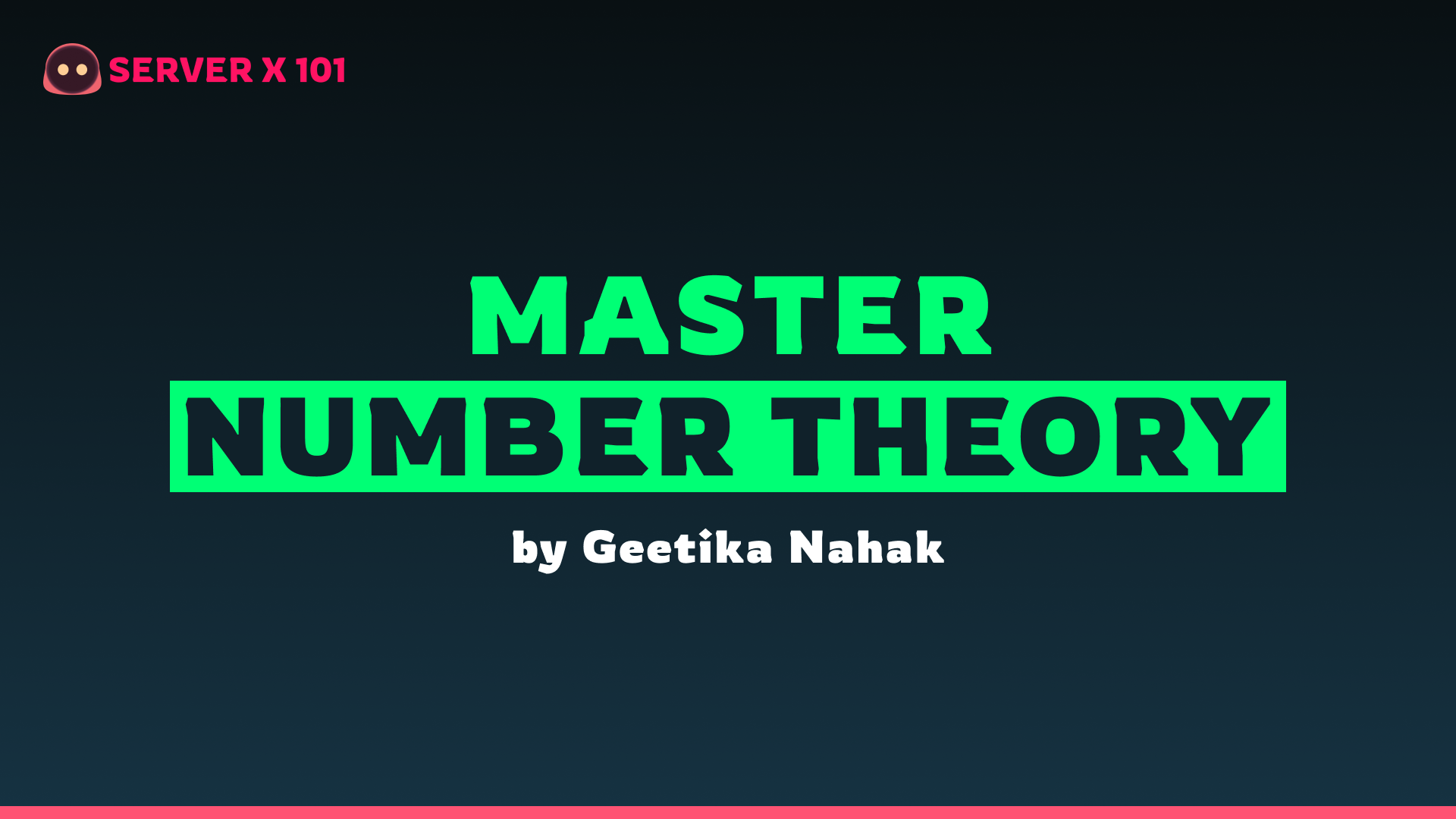Master Number Theory